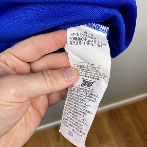 Under Armour shirt Mens L Blue short sleeve polo golf HeatGear NWT - Picture 6 of 10